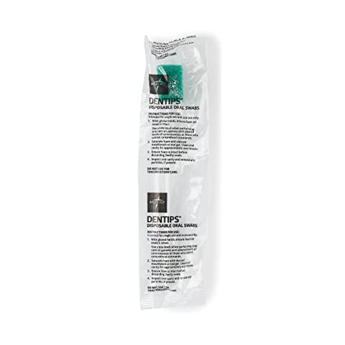 Medline MDS096502 Dentips Mint Treated Oral Care Swabs, 250 Count , Green