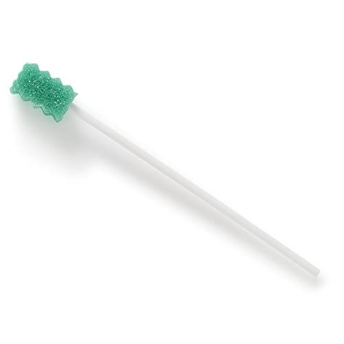 Medline MDS096502 Dentips Mint Treated Oral Care Swabs, 250 Count , Green