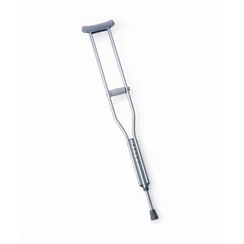 Medline MDS80534HW Push-Button Aluminum Crutches, Tall, 5'10" - 6'6", 300 lb.