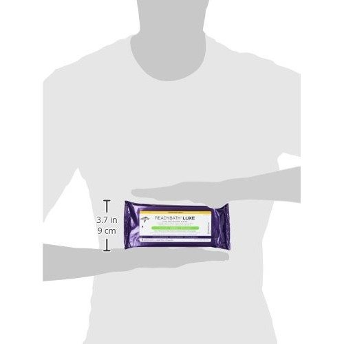 Medline ReadyBath LUXE Antibacterial Body Cleansing Cloth Wipes, Scented, Ext...