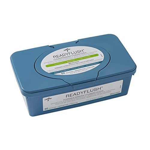 Medline ReadyFlush Large Adult-Sized 8x12 Personal Cleansing Cloths - Tub of ...