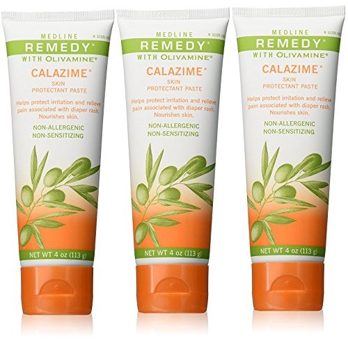 Medline Remedy Olivamine Calazime Skin Protectant Paste Cream, Used with Dry ...