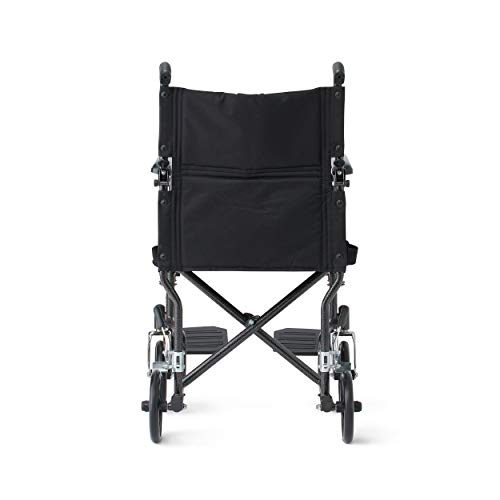 Medline Steel Transport Wheelchair, Folding Transport Chair with 8-Inch Wheel...