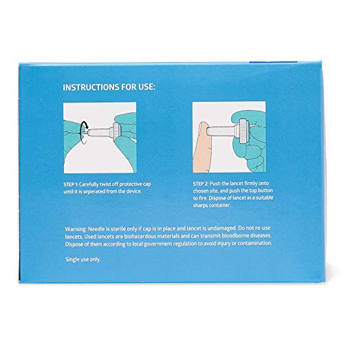 Medline Sterile Safety Lancet with Push-Button Activation, 28G, 1.6mm, Box of...