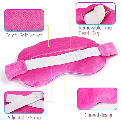 MEDLOT Weighted Eye Mask for Sleeping, Hot Cold Compression Eye Pillow with A...