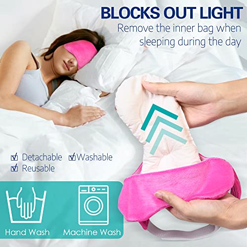 MEDLOT Weighted Eye Mask for Sleeping, Hot Cold Compression Eye Pillow with A...