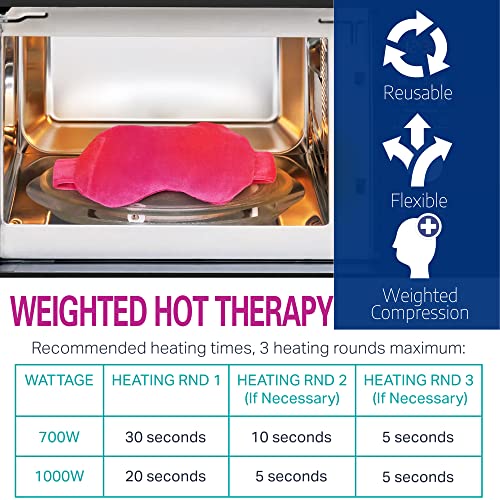 MEDLOT Weighted Eye Mask for Sleeping, Hot Cold Compression Eye Pillow with A...