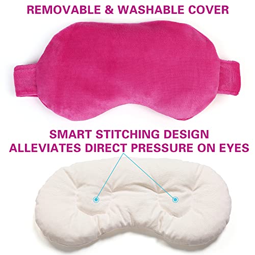 MEDLOT Weighted Eye Mask for Sleeping, Hot Cold Compression Eye Pillow with A...