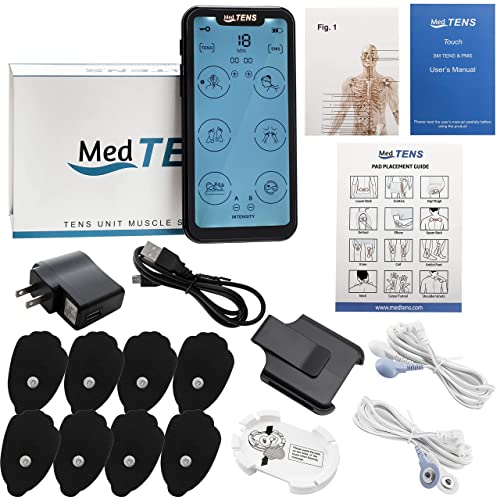 MedTens Tens Unit EMS Muscle Stimulator Touchscreen Rechargeable Tens Machine...