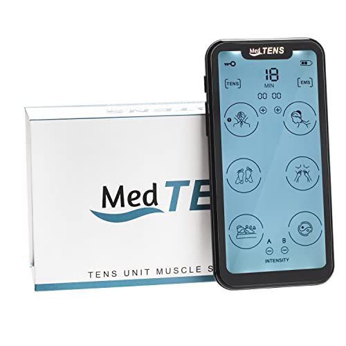 MedTens Tens Unit EMS Muscle Stimulator Touchscreen Rechargeable Tens Machine...