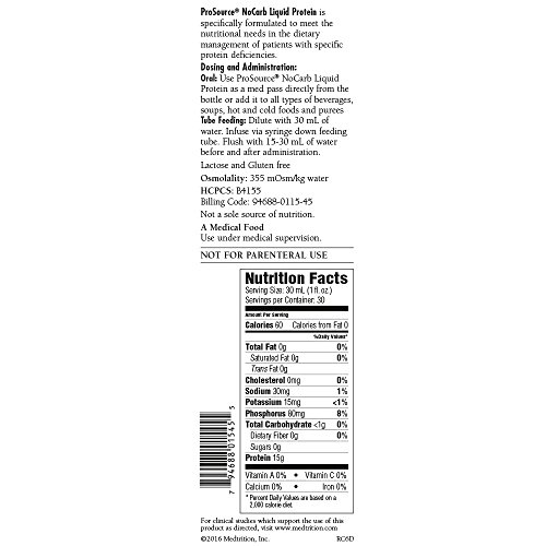 Liquid Collagen Peptides Type I, III 15 Grams Protein per Oz. |Prosource NoCa...