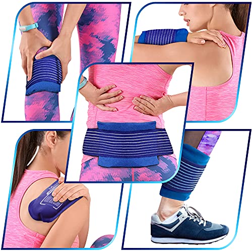Medvice 2 Reusable Hot and Cold Ice Packs for Injuries, Joint Pain, Muscle So...