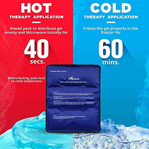 Medvice Ice Pack for Injuries Reusable - for Hip, Shoulder, Knee, Back - Hot ...
