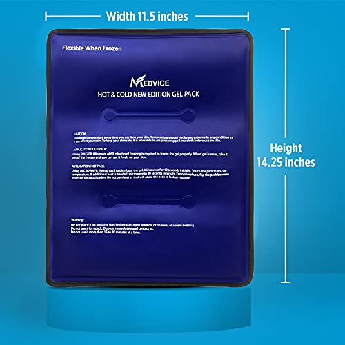 Medvice Ice Pack for Injuries Reusable - for Hip, Shoulder, Knee, Back - Hot ...