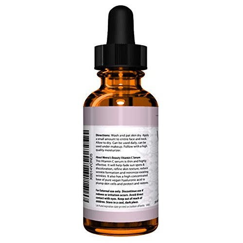 DOUBLE SIZED (2 oz) PURE VITAMIN C SERUM FOR FACE 20% With Hyaluronic Acid - ...