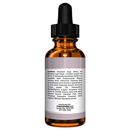 DOUBLE SIZED (2 oz) PURE VITAMIN C SERUM FOR FACE 20% With Hyaluronic Acid - ...