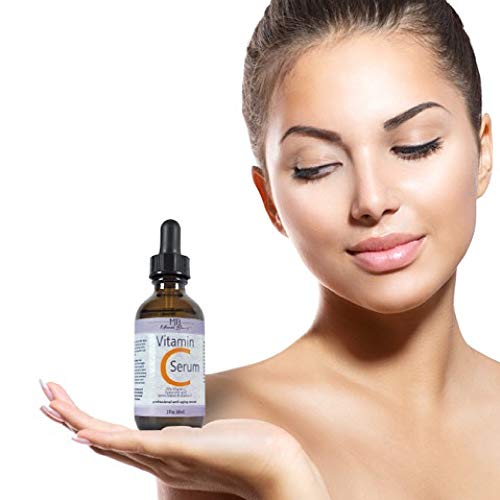 DOUBLE SIZED (2 oz) PURE VITAMIN C SERUM FOR FACE 20% With Hyaluronic Acid - ...