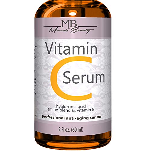 DOUBLE SIZED (2 oz) PURE VITAMIN C SERUM FOR FACE 20% With Hyaluronic Acid - ...