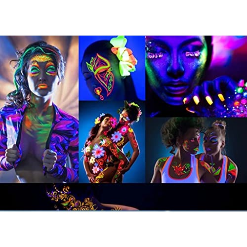 MeeTHan Halloween UV Glow Blacklight Face Lip Body Paint Day Night Stage Club...