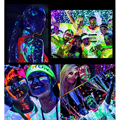 MeeTHan Halloween UV Glow Blacklight Face Lip Body Paint Day Night Stage Club...