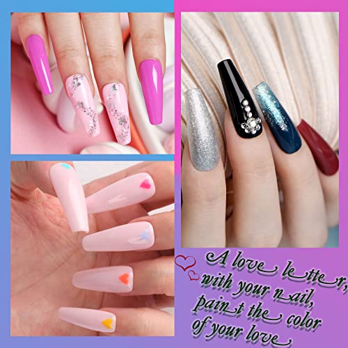 MEFA 23 Pcs Gel Nail Polish Set, Nail Gel Kit Spring with Glossy & Matte Top ...