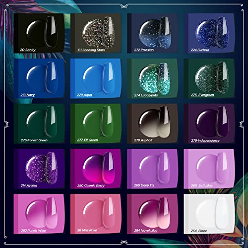 MEFA Color Changing Gel Nail Polish Set 20+3 Pcs, Soak Off Glitter Temperatur...