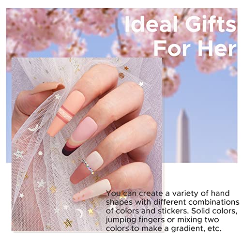MEFA Gel Nail Polish Set 12 Colors - Nude Gel Polish Glitter White Pearl Dark...