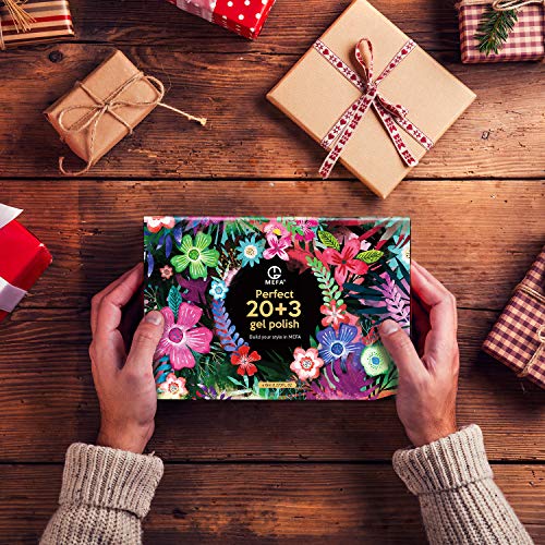 MEFA Gel Nail Polish Set 23 Pcs with Gift Box, Pastel Nail Gel Kit Cotton Can...