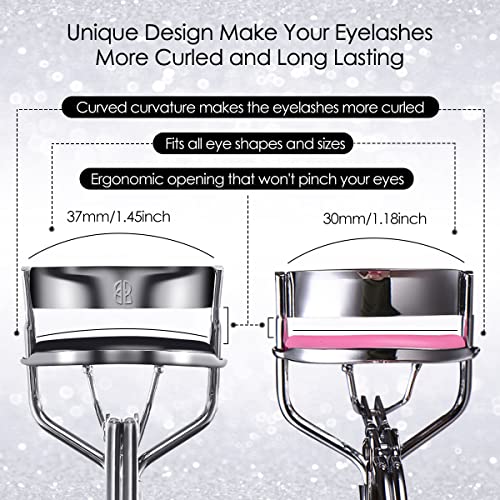 3 in 1 Mini Eyelash Curler Kit with Partial Eyelash Curler,Eyelash Extension ...