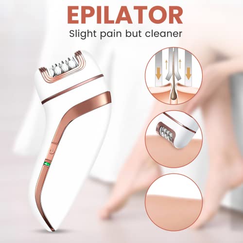 Mefor 3 in 1 Electric Shaver for Women, Epilator Hair Remover Cordless Includ...