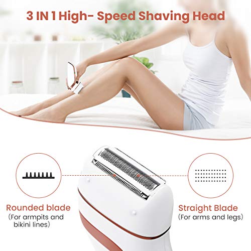 Mefor 3 in 1 Electric Shaver for Women, Epilator Hair Remover Cordless Includ...
