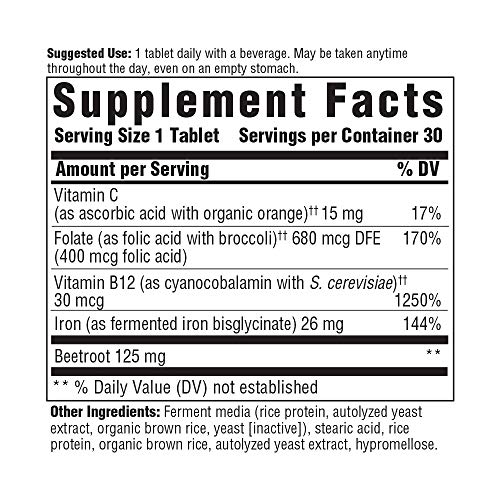 MegaFood Blood Builder - Iron Supplement Shown to Increase Iron Levels withou...