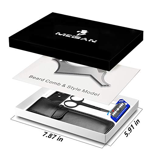 Megan beard shaping tool include Professional Straight Edge Razor & beard sha...