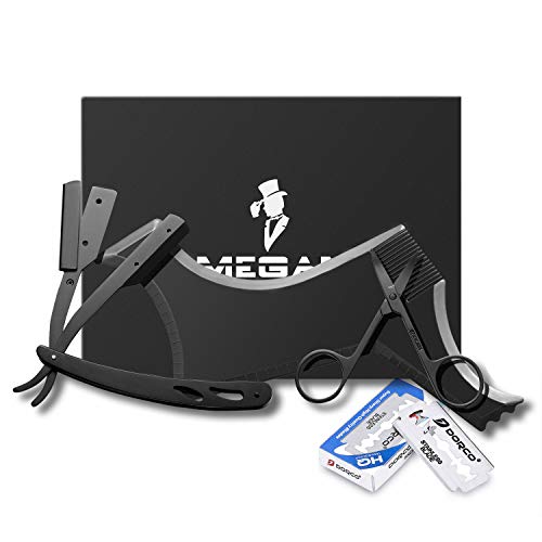 Megan beard shaping tool include Professional Straight Edge Razor & beard sha...