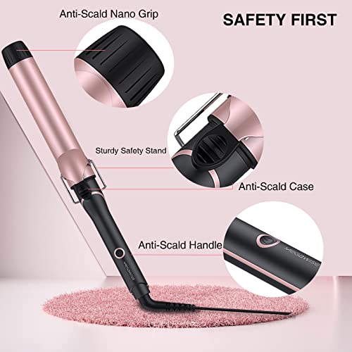 MegaWise Pro 1.5 inch Ceramic Hair Curling Iron, 20s PTC Fast Heating Tech, A...