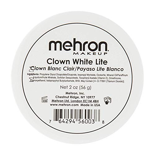 Mehron Makeup Clown White Lite Professional Makeup (2 oz)