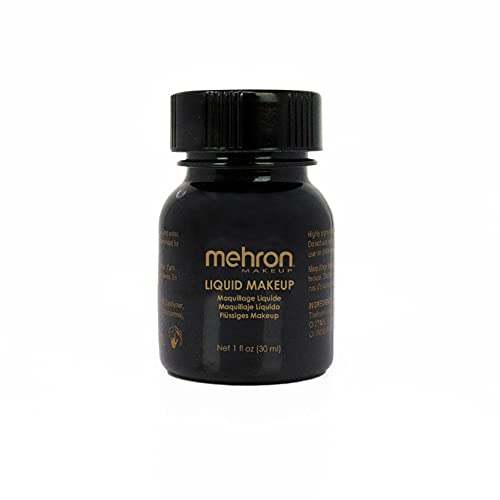 Mehron Makeup Liquid Face and Body Paint (1 oz) (BLACK)