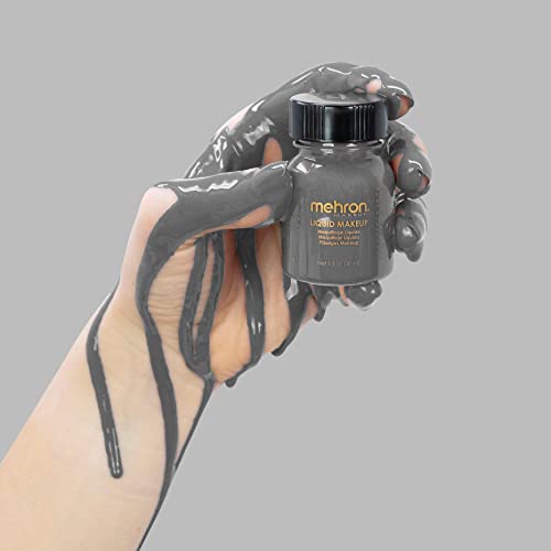 Mehron Makeup Liquid Face and Body Paint (1 oz) (MONSTER GREY)