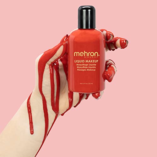Mehron Makeup Liquid Face and Body Paint (4.5 oz) (Red)