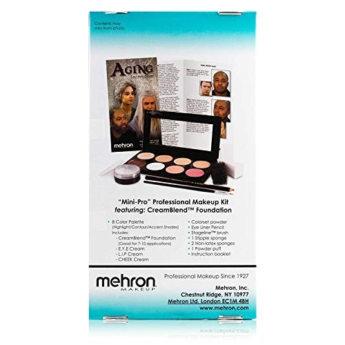 Mehron Makeup Mini-Pro Student Makeup Educational Kit (Medium Dark/Dark)