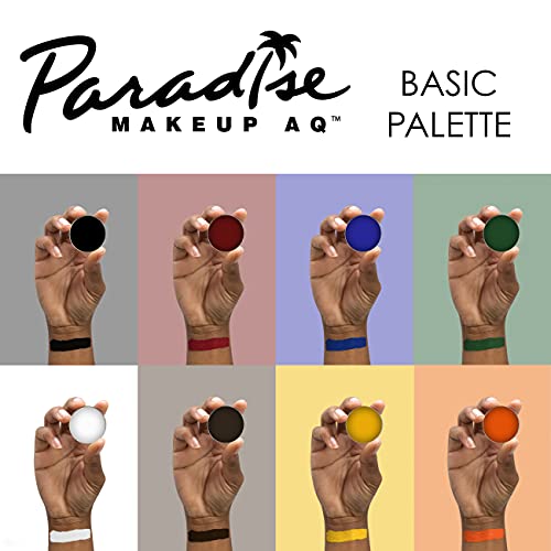 Mehron Makeup Paradise AQ Face & Body Paint 8 Color Palette (Basic) - Face, B...