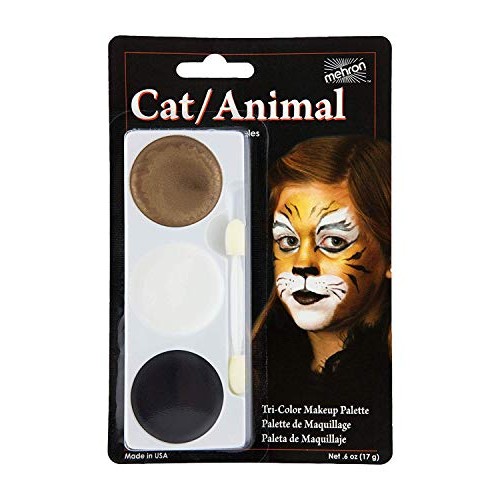 Mehron Makeup Tri-Color Halloween Makeup Palette (CAT/ANIMAL)