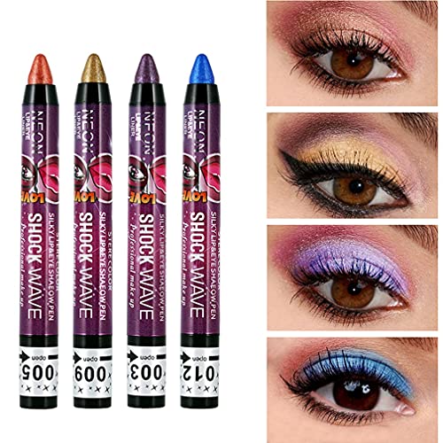 MEICOLY 12 Pcs Eyeshadow Stick Set,Smokey Eyeshadow Colorful Metallic Shimmer...