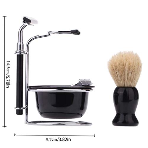 MEICOLY 5 in 1 Shaving Kits for Men Set，Badger Stainless Steel Stand Holder,...