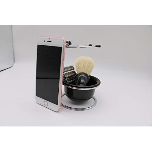 MEICOLY 5 in 1 Shaving Kits for Men Set，Badger Stainless Steel Stand Holder,...