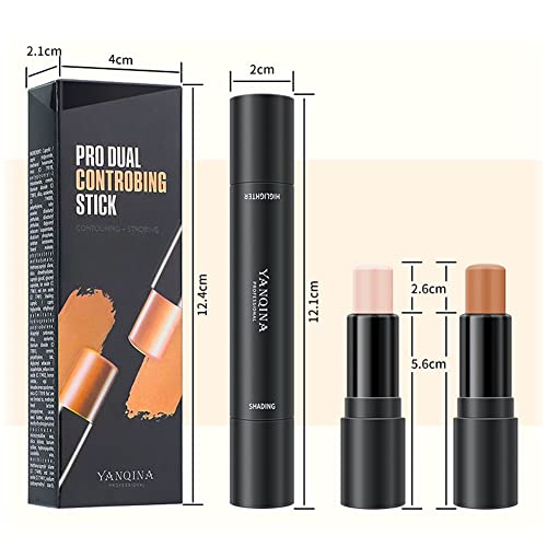 MEICOLY 6 Colors Highlight Contour Stick Double Head Facial Repair Bronzer Co...