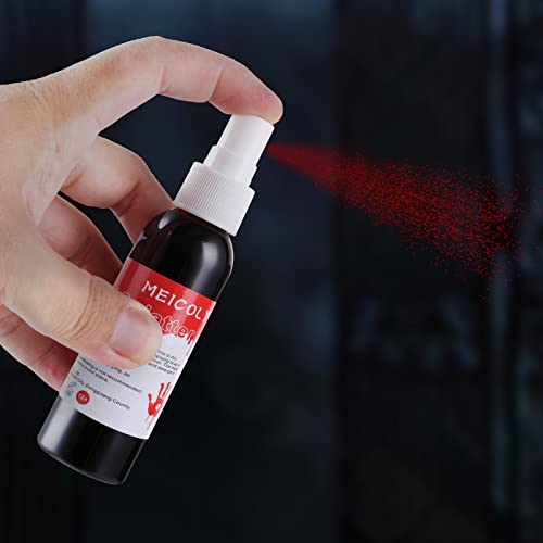 MEICOLY Blood Splatter, 2.1oz Fake Blood Spray, Halloween Liquid Blood for Cl...