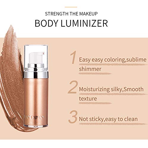 MEICOLY Liquid Body Bronzer, Highlight Makeup Luminizer Smooth Shine Shimmer ...