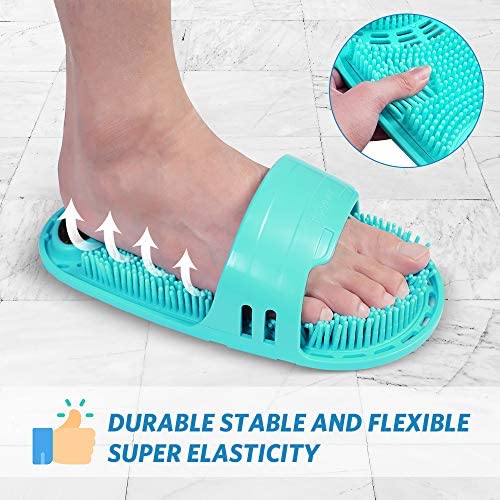 meidong Silicone Shower Foot Scrubber Personal Foot Massage and Cleaning, Non...
