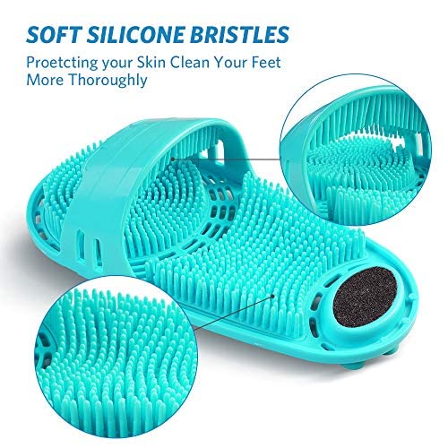 meidong Silicone Shower Foot Scrubber Personal Foot Massage and Cleaning, Non...